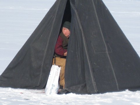 Steve in tent